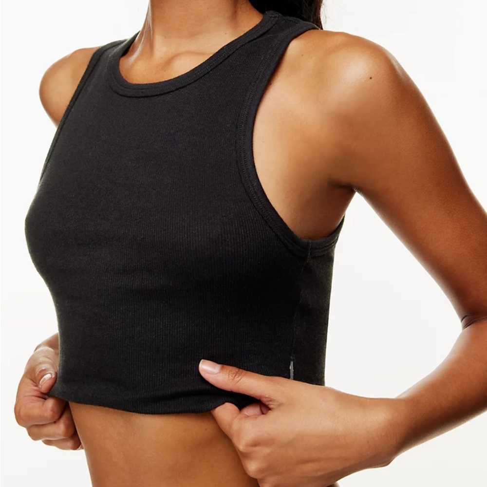 Aritzia TNA Tank Top - Black Ribbed - XL